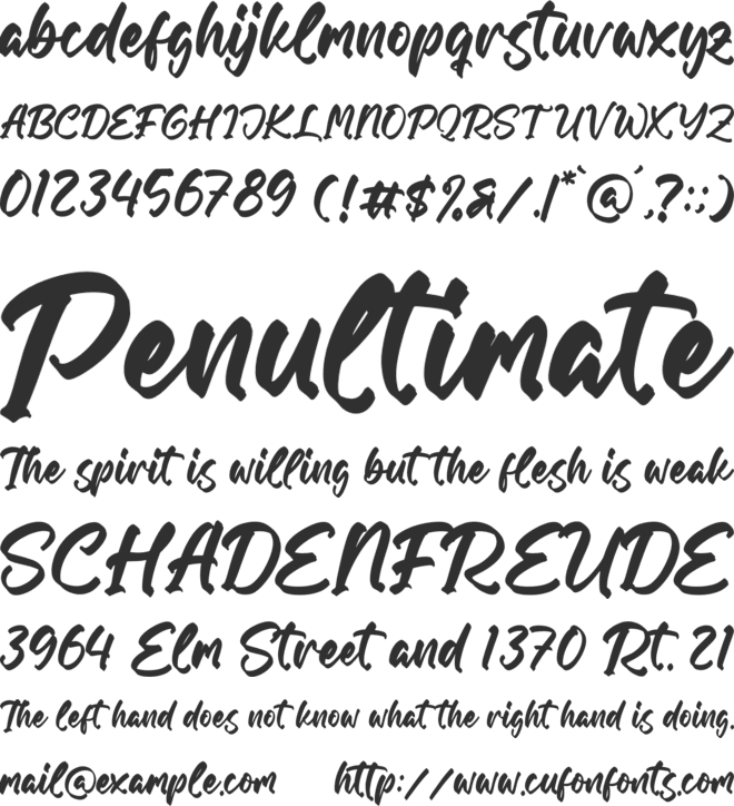 Ashantty font preview