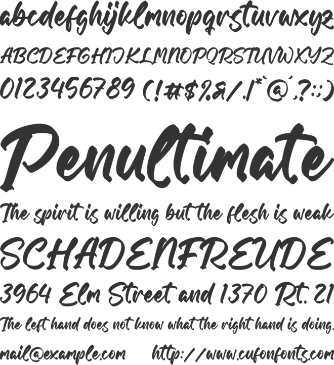 Ashantty font preview
