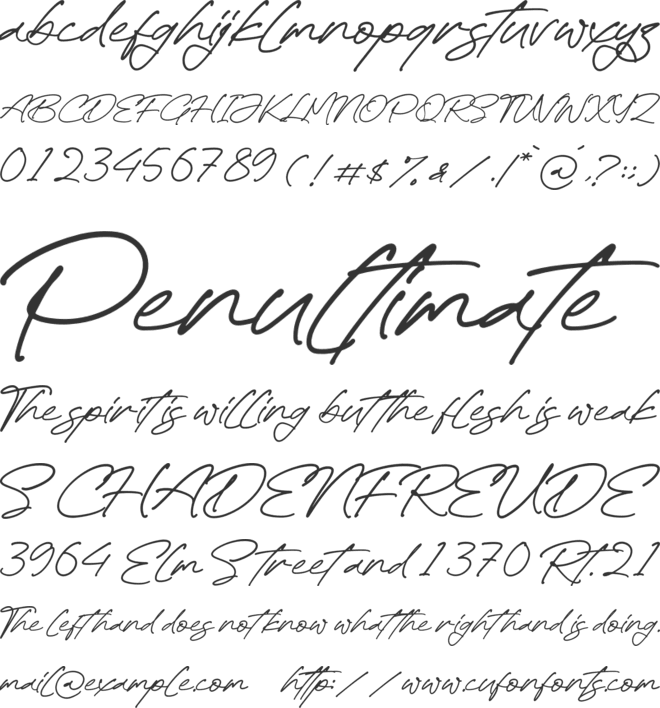 Rinatha font preview