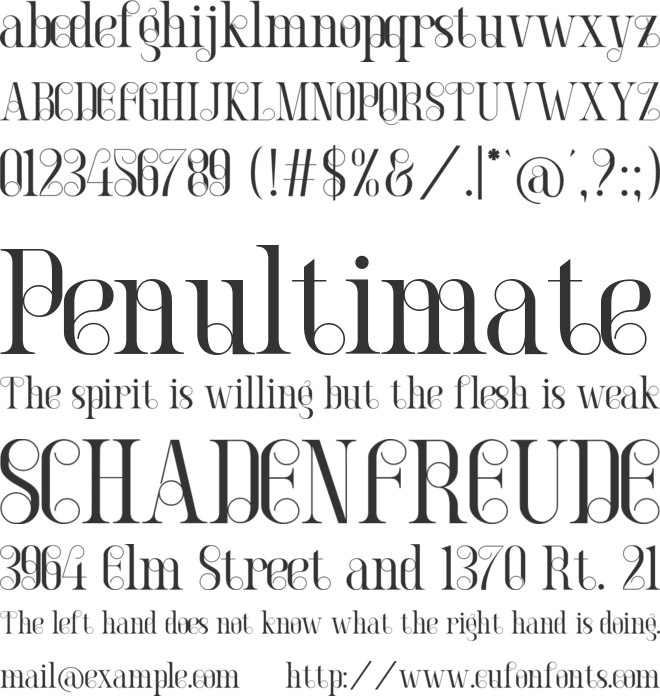 Ragerdo font preview