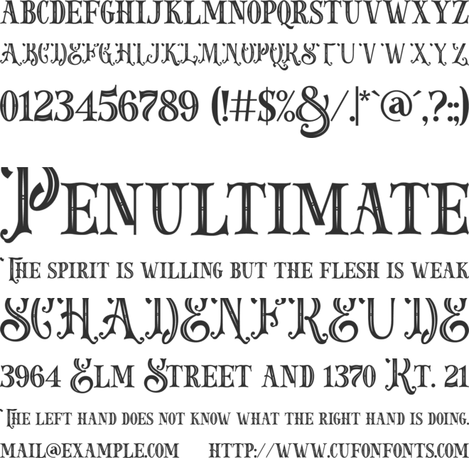 Sansdiego Style font preview