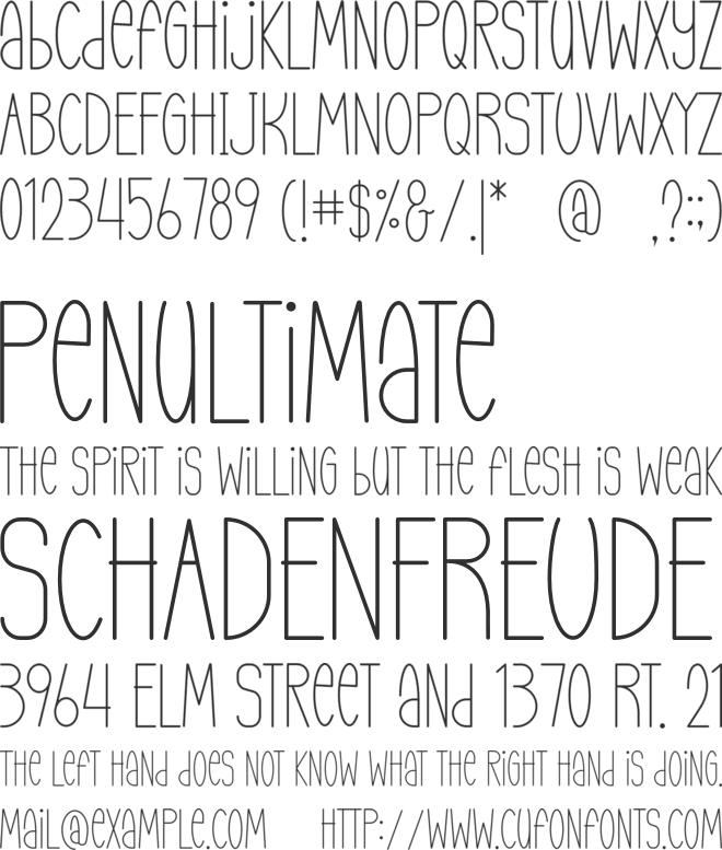 Hello Funky font preview