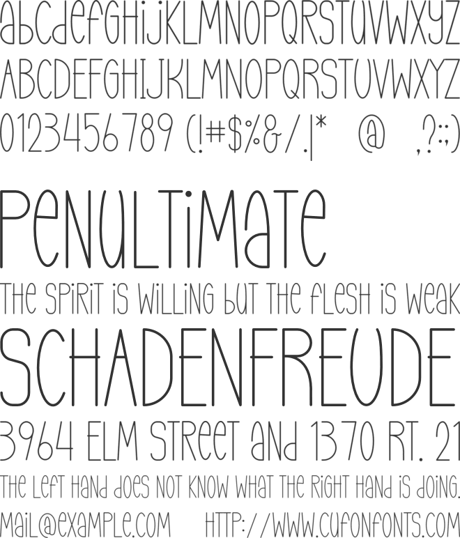 Hello Funky font preview