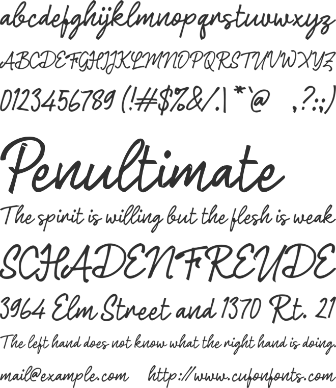 h Hallyn Signature font preview