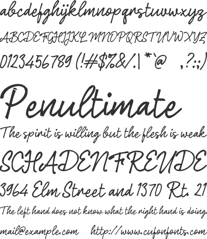 h Hallyn Signature font preview