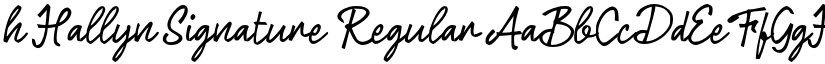 h Hallyn Signature Regular font
