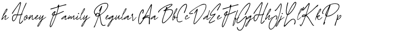 h Honey Family Regular font