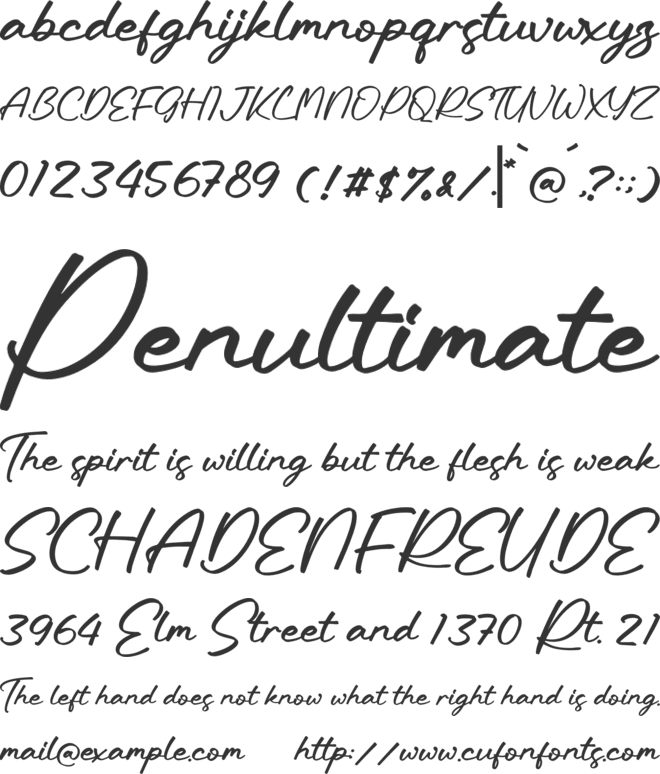 Ravelline font preview