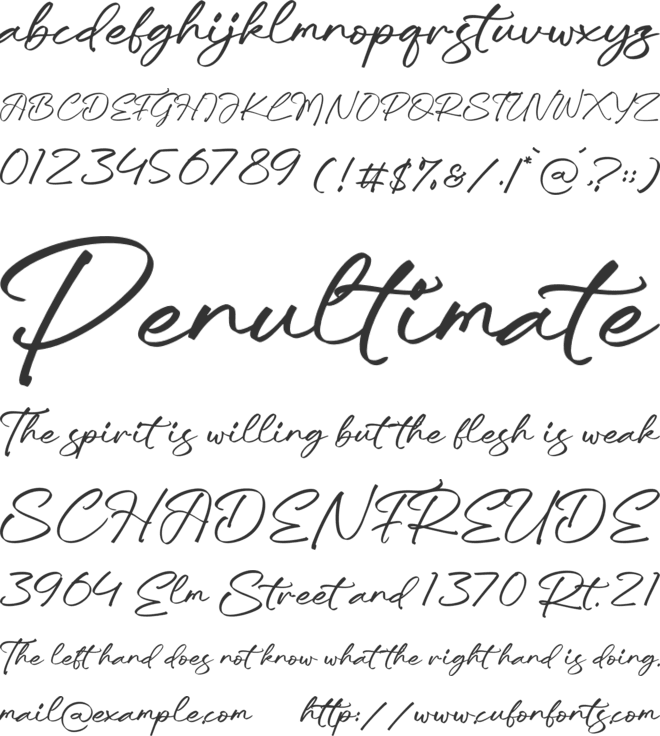 Trelasty Bettany font preview