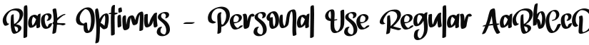 Black Optimus - Personal Use font download