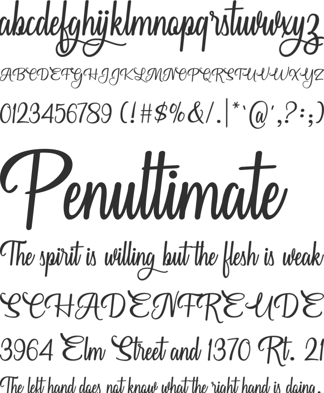 Meuthena font preview