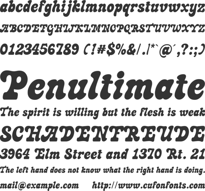 Sunday Vibes font preview