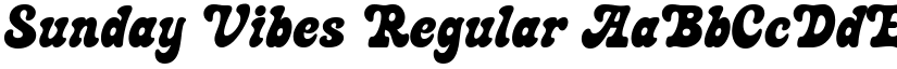 Sunday Vibes Regular font