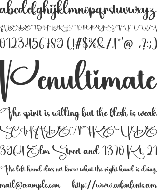 Hey Summer font preview