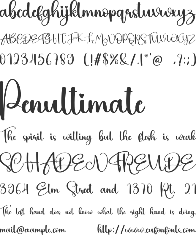 Hey Mother font preview