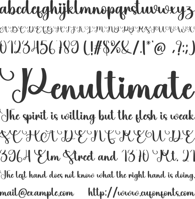 Billi font preview