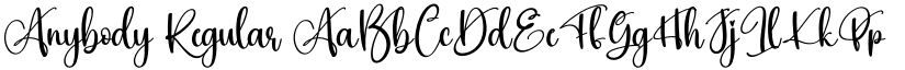 Anybody Regular font