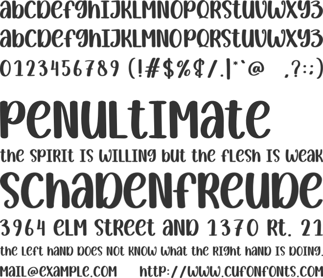 Simple Product font preview