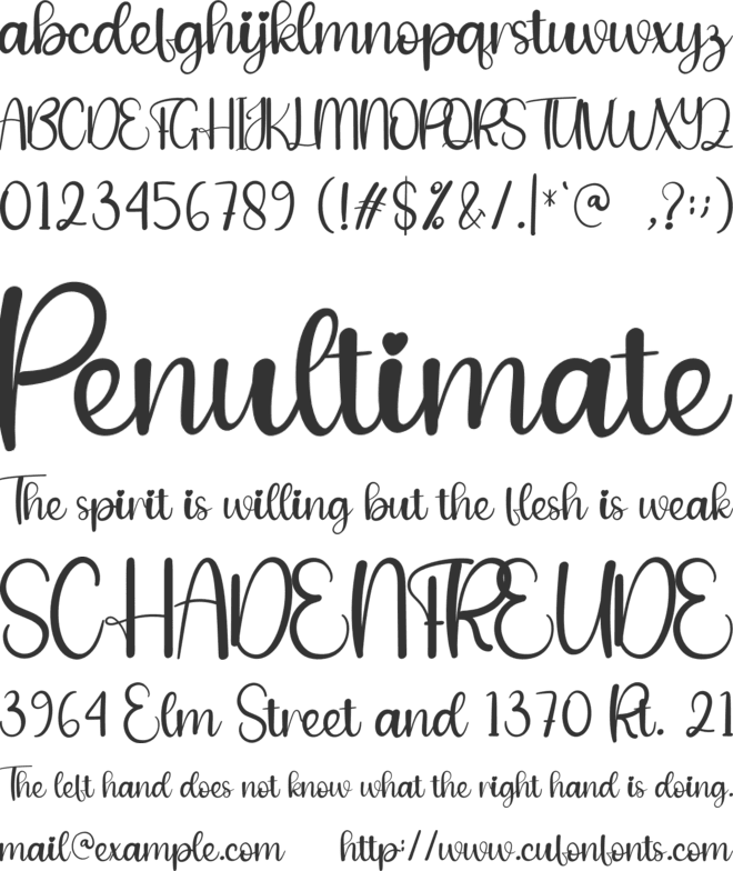 Santa Clause font preview