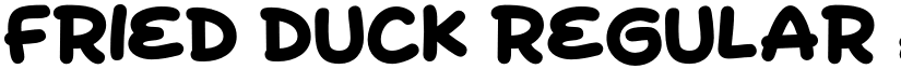 Fried Duck Regular font