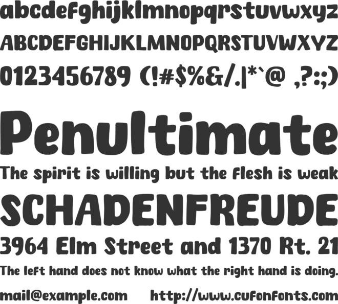 Spicy Noodle font preview