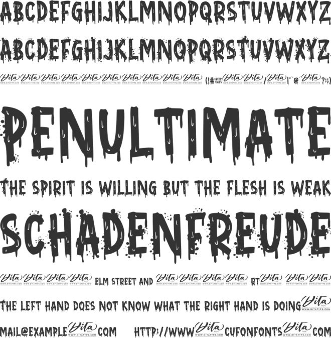 Creepy Tales Personal Use font preview