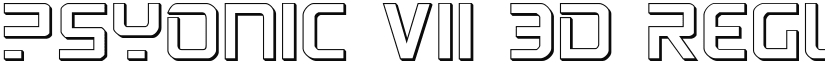 PsYonic VII 3D Regular font