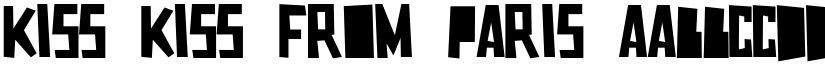 Kiss Kiss From Paris font