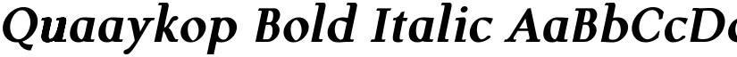 Quaaykop Bold Italic font