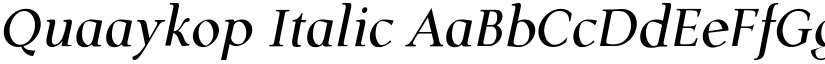 Quaaykop Italic font