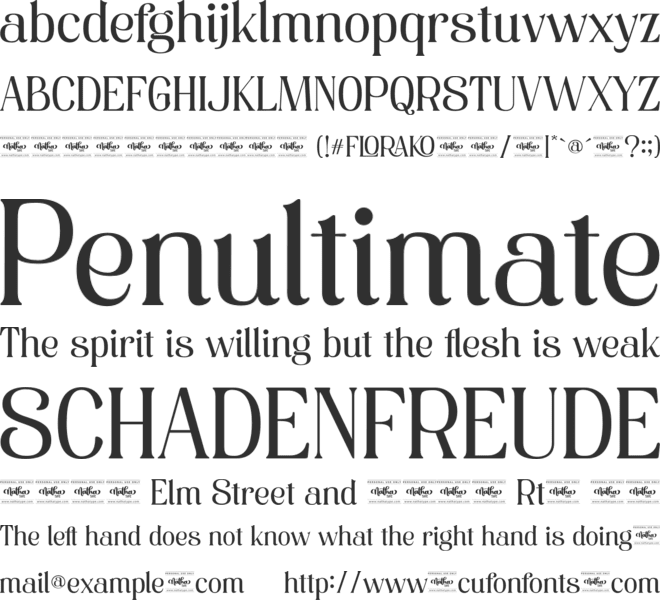 Florako Personal Use font preview