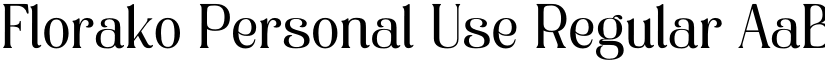 Florako Personal Use Regular font