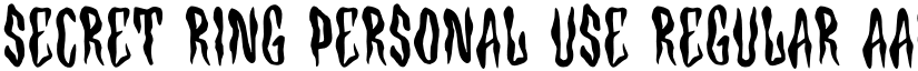 Secret Ring Personal Use Regular font