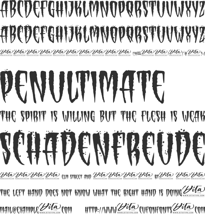 Ghost Terror Personal U se font preview