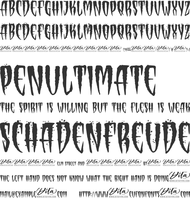 Ghost Terror Personal U se font preview