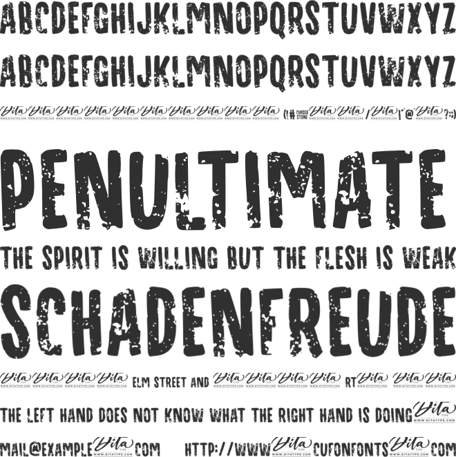 Cursed Stone Personal Use font preview