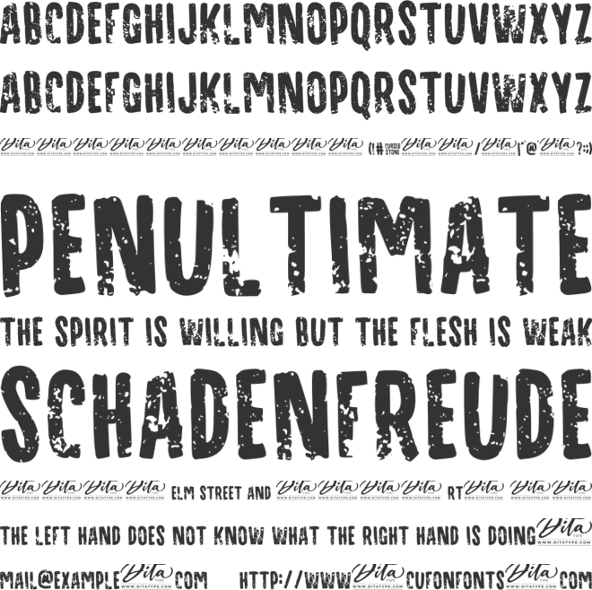 Cursed Stone Personal Use font preview