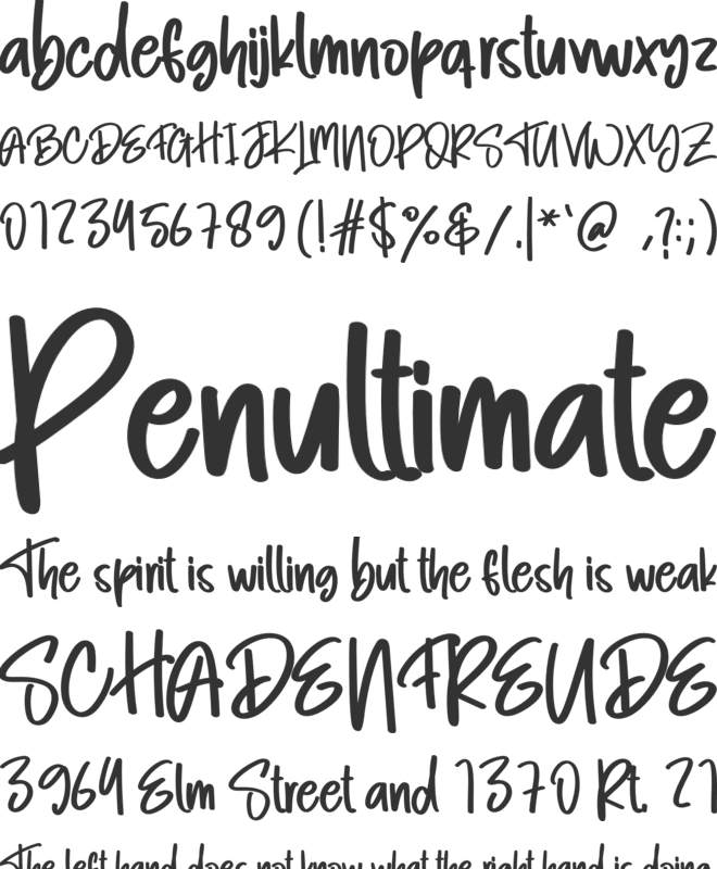 Cold Night font preview