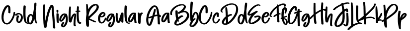 Cold Night Regular font