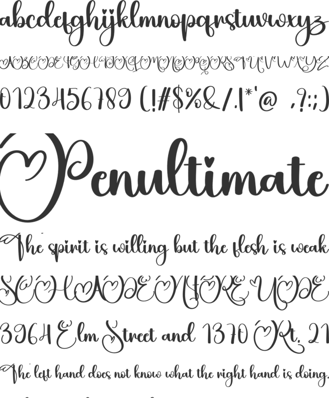 Quilt font preview