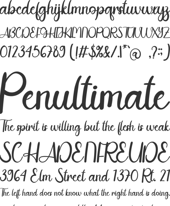 Baby Night font preview