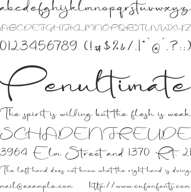 Potteshaw font preview