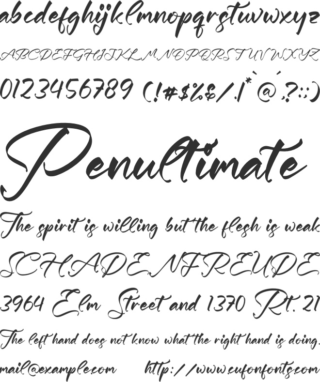 Genyallic font preview