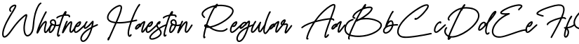 Whotney Haeston Regular font