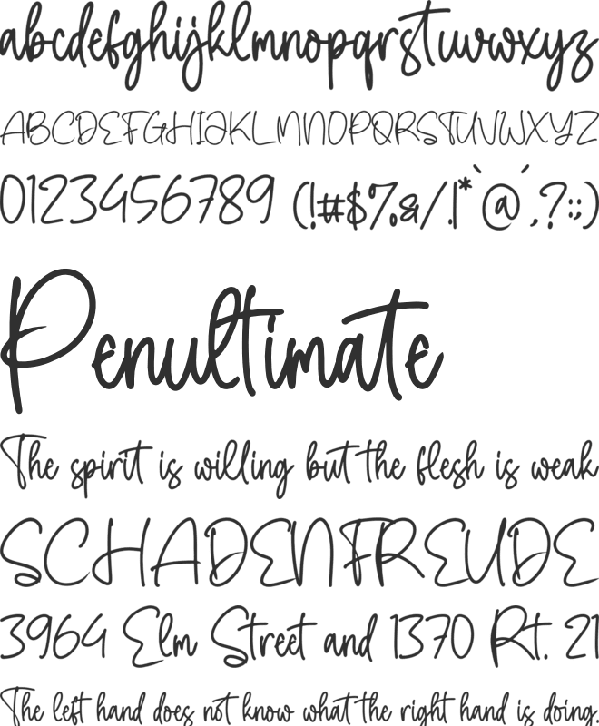 Menttally Weignota font preview