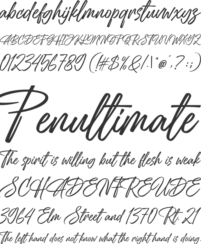Antaresia font preview