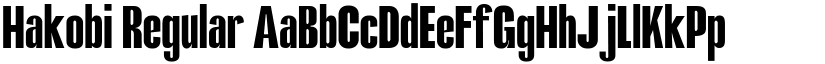 Hakobi Regular font