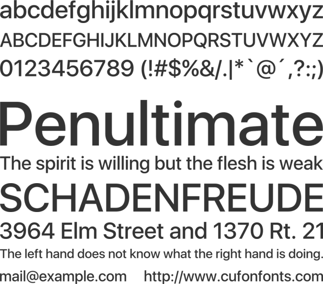 SF UI Display font preview