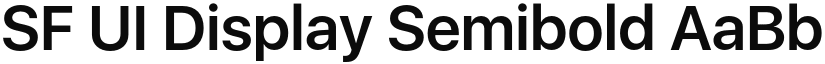 SF UI Display Semibold font