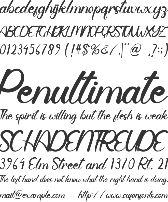 Brillian Smile font preview